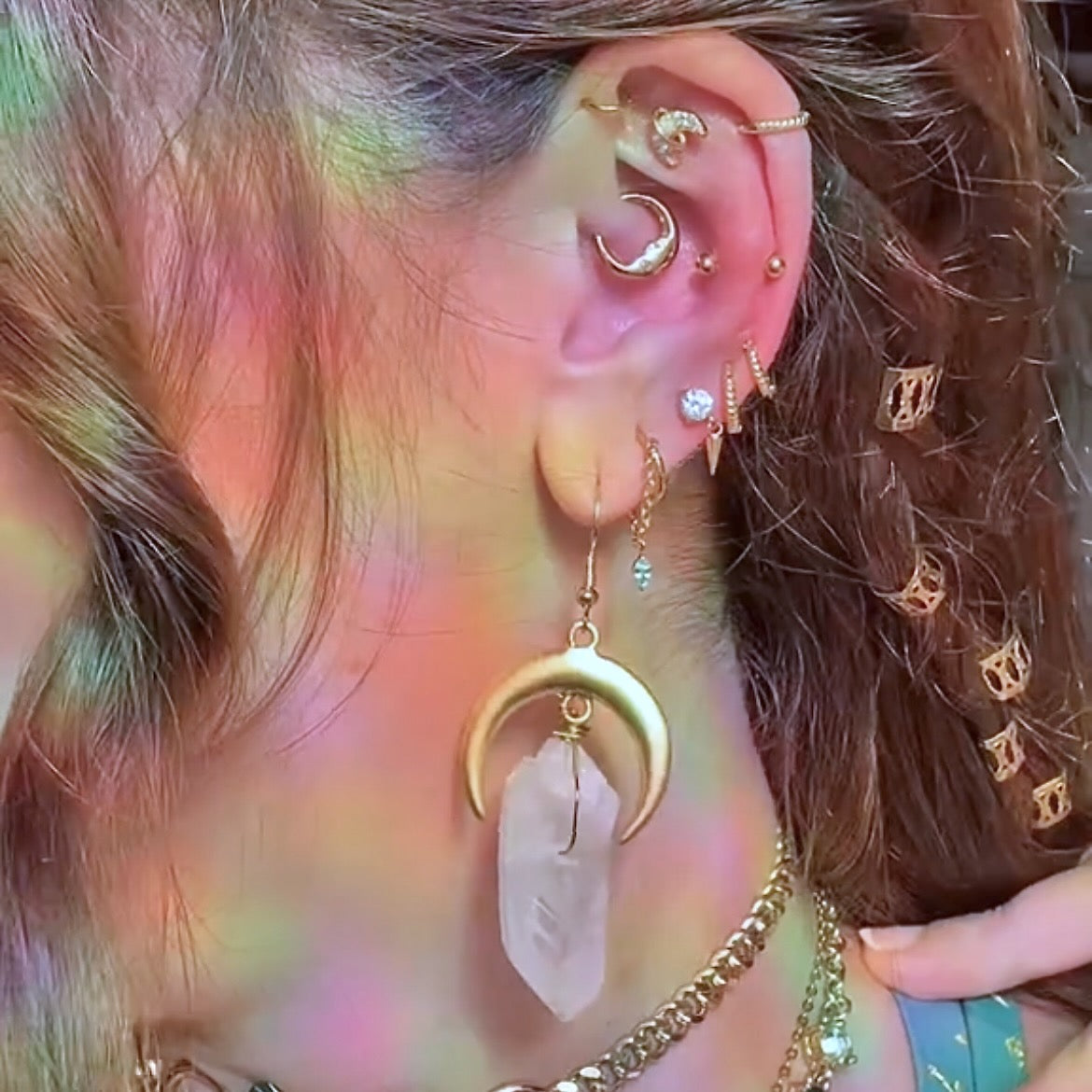 Duality Earrings in Gold