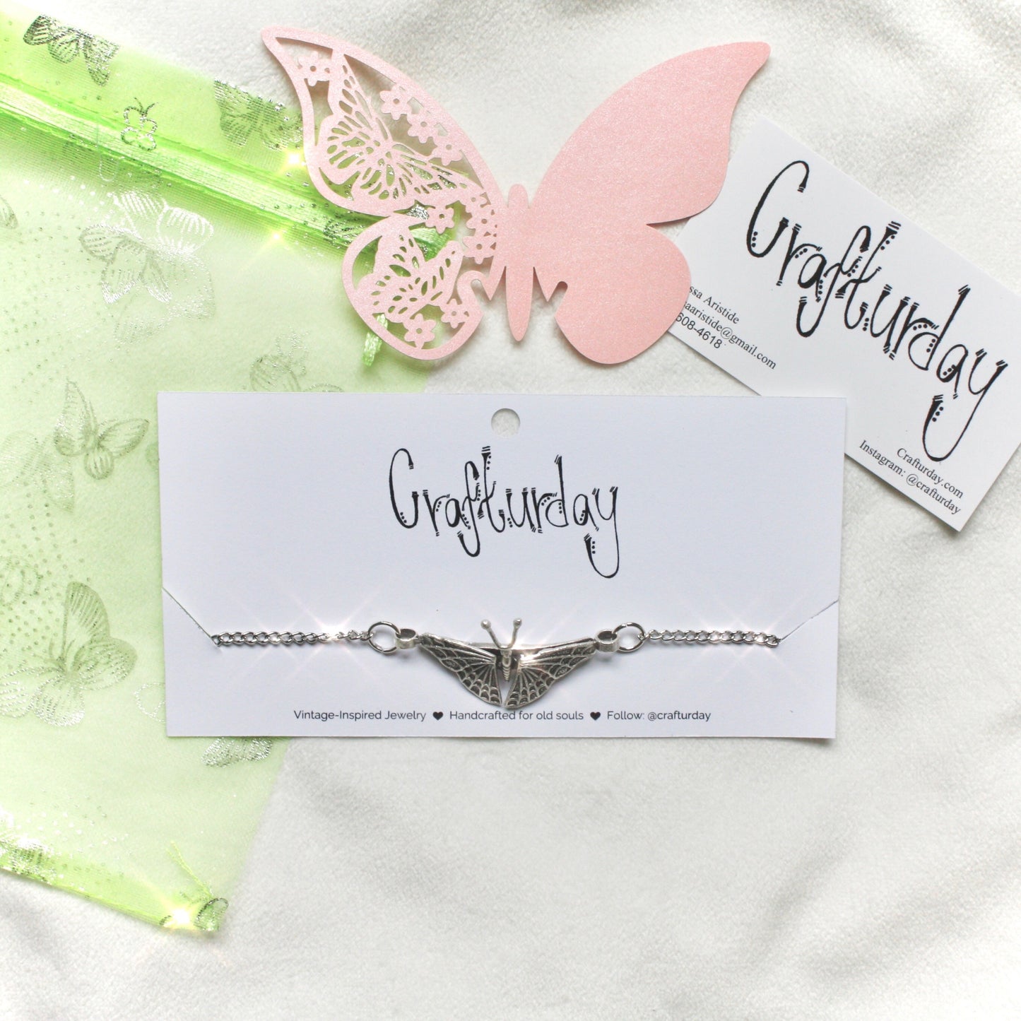 Happiness is a Butterfly Choker in Silver