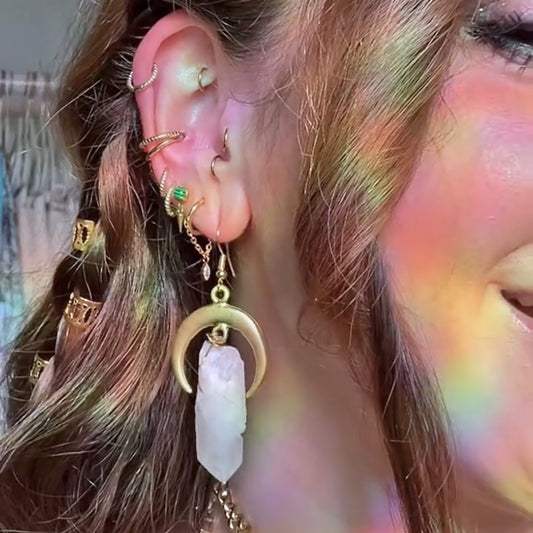 Duality Earrings in Gold