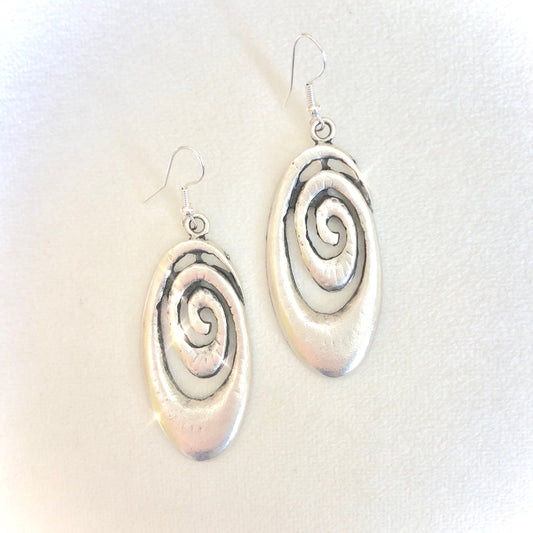 Expansion Earrings in Silver