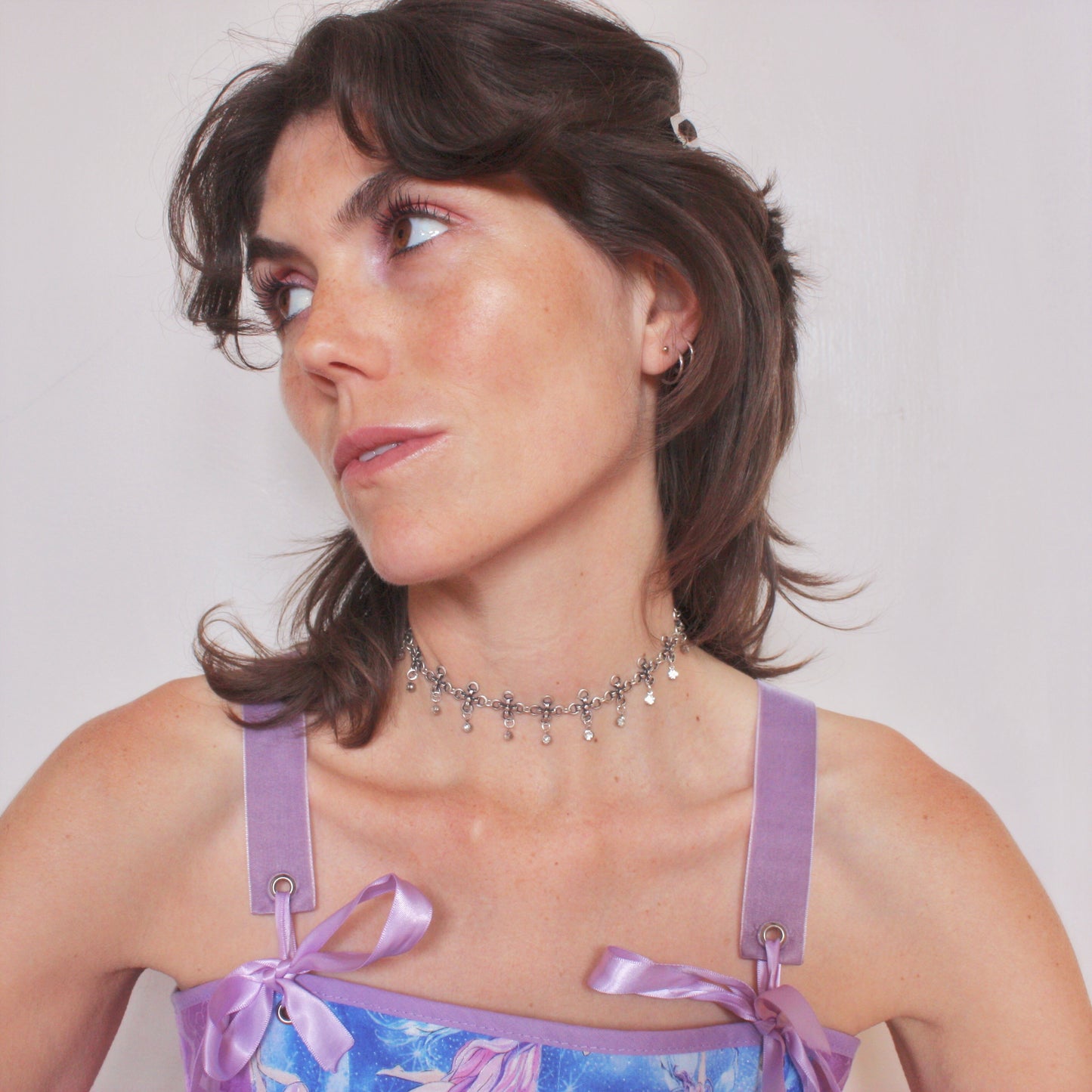 Interconnected Choker in Silver
