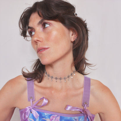 Interconnected Choker in Silver