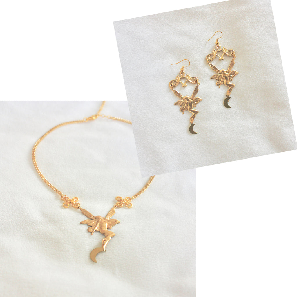 New Beginnings Choker/New Beginnings Earrings- GOLD BUNDLE