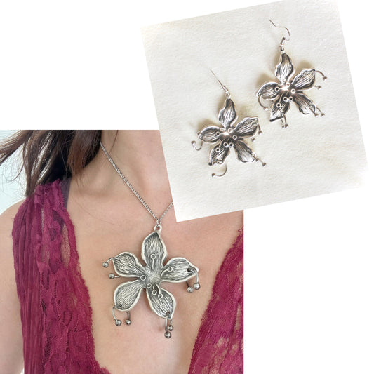 Strong Choker/Strong Earrings- SILVER BUNDLE