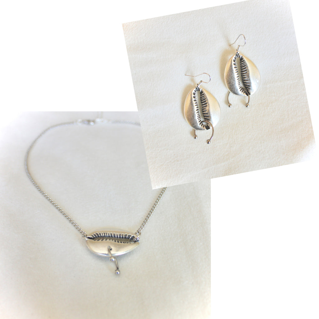 Swept Up Choker/Swept Up Earrings- SILVER BUNDLE