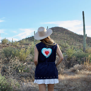 All My Hearts Vest in Navy - Size L