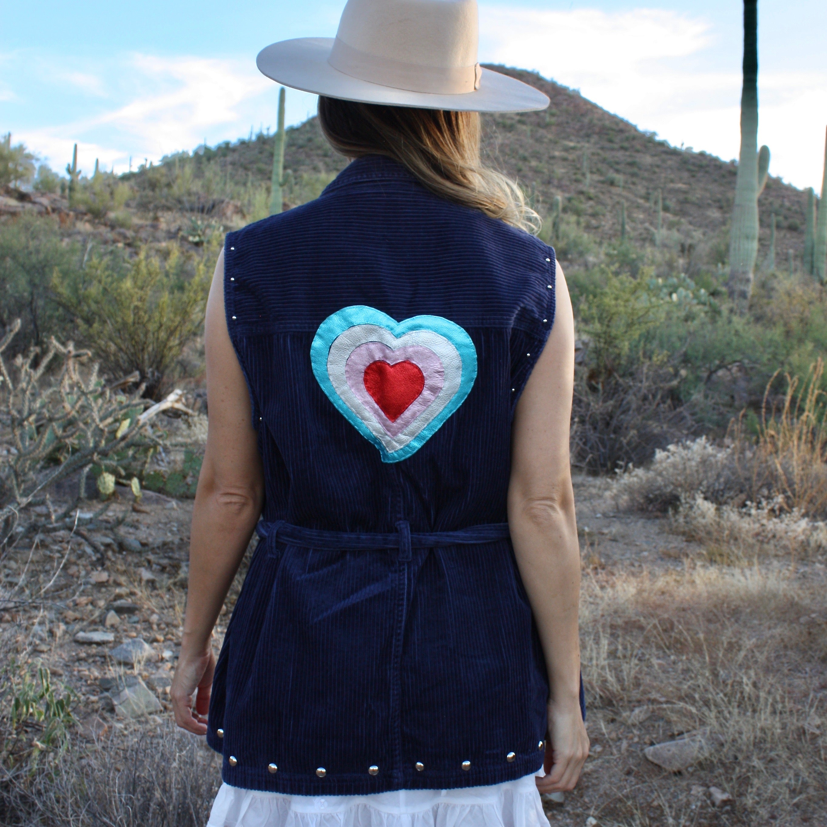 All My Hearts Vest in Navy - Size L