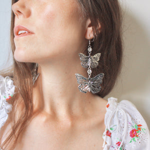 Faded Romance Earrings in Silver