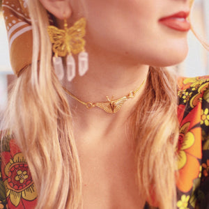 Happiness is a Butterfly Choker in Gold