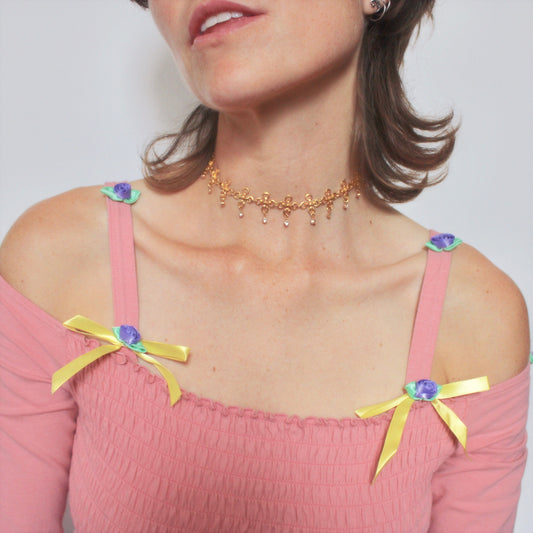 Interconnected Choker in Gold