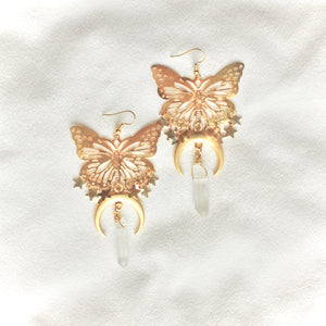 Moonlight Lovers Earrings in Gold