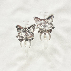 Moonlight Lovers Earrings in Silver