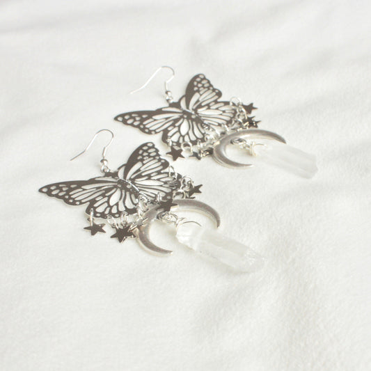 Moonlight Lovers Earrings in Silver