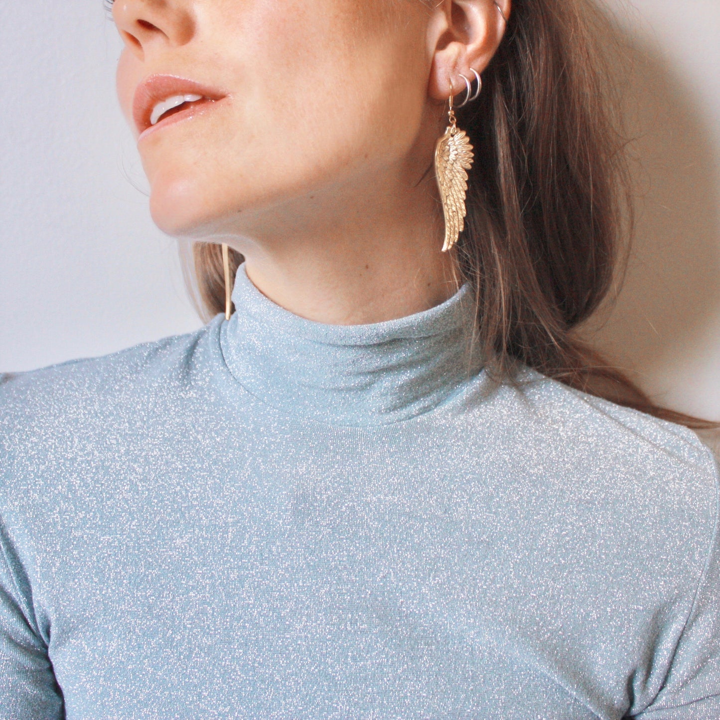 When it Lands Earrings in Polished Brass